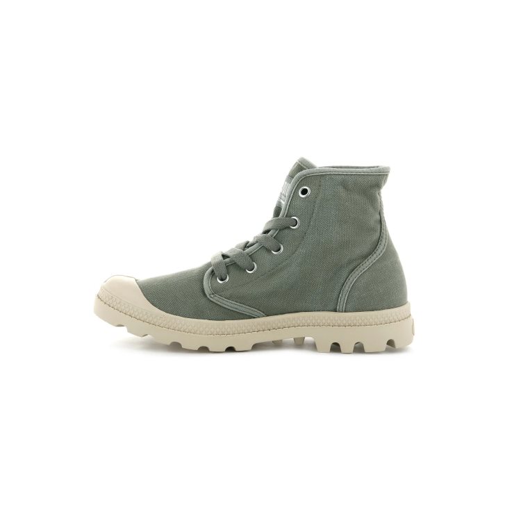 Palladium Pampa Hi Women's Boots Olive | UK L907-RCP